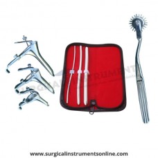 Hegar uterine dilator 3 pieces set,3-4, 7-8, 11-12, pinwheel, grave 3pcs